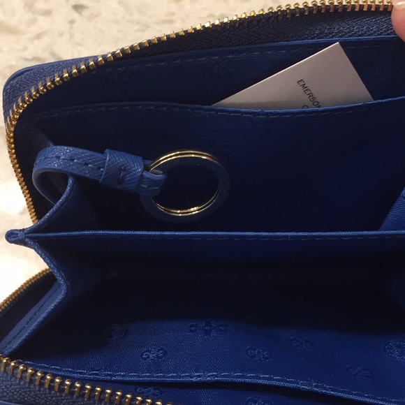 Tory Burch Emerson Zip Key/Coin Case. Regal Blue. NWT - Picture 4 of 11